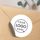 Firmenlogo Beruflich Modernes Minimales Weiß Runder Aufkleber