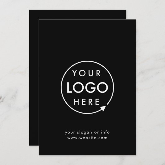 Firmenlogo | Berufliche Black Corporate Card (Vorne/Hinten)