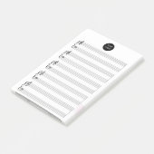 Firmenlogo | Berufliche Blindblattmusik nicht Post-it Klebezettel (angewinkelt)