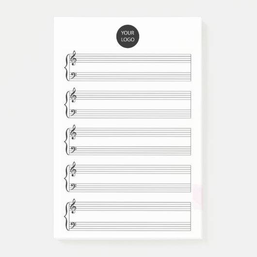 Firmenlogo | Berufliche Blindblattmusik nicht Post-it Klebezettel (Vorderseite)