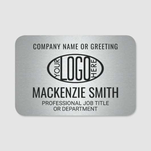 Firmenlogo Berufliche Imitate für Mitarbeiter Silb Namensschild (Vorderseite)