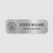 Firmenlogo Berufliche Imitate Silver Namensschild (Vorderseite)