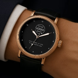 Firmenlogo | Berufliches schwarzes Unternehmen Armbanduhr