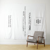 Firmenlogo | Berufliches weißes Foto Wandteppich (Beispiel (Horizontal))
