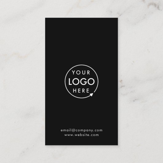 Firmenlogo | Black Beruflich Company Punch Treuekarte (Rückseite)