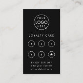 Firmenlogo | Black Beruflich Company Punch Treuekarte (Vorderseite)