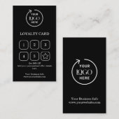 Firmenlogo | Black Beruflich Company Punch Treuekarte (Vorne/Hinten)