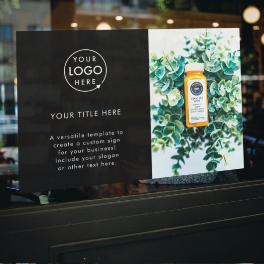 Firmenlogo | Black Foto Promotional Stilvoll Fensteraufkleber