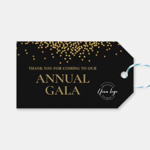 Firmenlogo Black Gold Confetti Annual Gala Geschenkanhänger