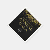 Firmenlogo Black Gold Confetti Annual Gala Serviette (Ecke)
