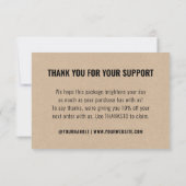 Firmenlogo Black Kraft Vielen Dank Dankeskarte (Rückseite)