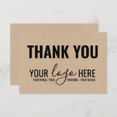 Firmenlogo Black Kraft Vielen Dank Dankeskarte (Vorne/Hinten)