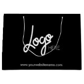 Firmenlogo Black Large Gift Bag Große Geschenktüte (Vorderseite)
