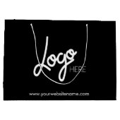 Firmenlogo Black Large Gift Bag Große Geschenktüte (Rückseite)