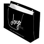 Firmenlogo Black Large Gift Bag Große Geschenktüte (Vorderseite Schrägansicht)