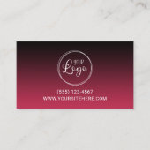 Firmenlogo Black Magenta Red Gradient Visitenkarte (Vorderseite)