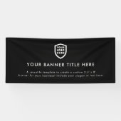 Firmenlogo | Black Minimalistisch Modern Simple 6' Banner (Horizontal)