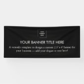 Firmenlogo | Black Modern 6' Werbebanner Banner (Horizontal)
