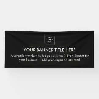 Firmenlogo | Black Modern 6' Werbebanner Banner