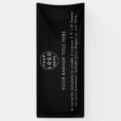 Firmenlogo | Black Modern Advertising 6' Banner (Vertikal)