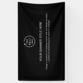 Firmenlogo | Black Modern Beruflich 5' Banner (Vertikal)