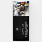 Firmenlogo | Black Modern Promotional Foto 6' Banner (Vertikal)
