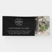 Firmenlogo | Black Modern Promotional Foto 6' Banner (Horizontal)