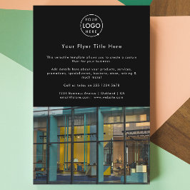 Firmenlogo | Black Stylish Modern Foto Flyer