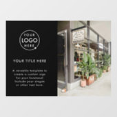 Firmenlogo | Black Stylish Promotions Foto Fensteraufkleber (Blatt)