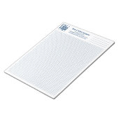 Firmenlogo Blaues Gitterdiagramm Notizblock (angewinkelt)