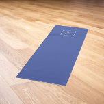 Firmenlogo blaues klassisches Business-Studio Yogamatte<br><div class="desc">Ein klassischer,  zeitloser,  blauer Hintergrund. Personalisieren und fügen Sie Ihr eigenes Unternehmen,  Firmenlogo. Diese Matte ist auch in unserem Geschäft mit Platz für ein Rechteck-Logo und mehrere Hintergrundfarben erhältlich. Zurück: kein Design oder keine Farbe.</div>