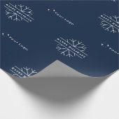 Firmenlogo Blue Christmas Snowflake Lp Geschenkpapier (Ecke)
