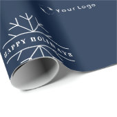 Firmenlogo Blue Christmas Snowflake Lp Geschenkpapier (Rolleneckpunkt)
