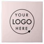 Firmenlogo | Blush Pink Feminine Beruflich Fliese (Vorderseite)