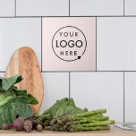 Firmenlogo | Blush Pink Feminine Beruflich Fliese<br><div class="desc">Ein einfaches,  individuelles,  rot-rosa Business Template in modernem minimalistischem Stil,  das leicht mit Ihrem Firmenlogo aktualisiert werden kann. Wenn Sie Hilfe bei der Personalisierung dieses Produktes benötigen,  kontaktieren Sie mich bitte über den Meldungsknopf und ich helfe Ihnen gerne.</div>