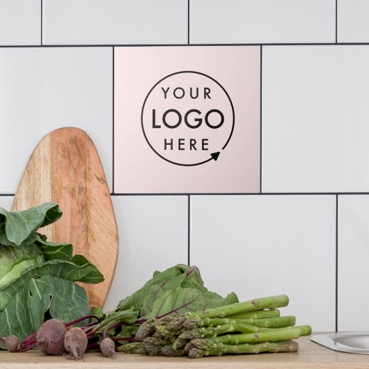 Firmenlogo | Blush Pink Feminine Beruflich Fliese