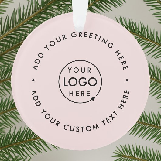 Firmenlogo | Blush Pink Moderne Weihnachten Ornament