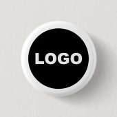 Firmenlogo Branding Mitarbeiter-Werbemittel Button (Vorderseite)