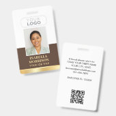 Firmenlogo Brawn Gold Business Ausweis (Vorder- & Rückseite)