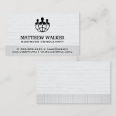 Firmenlogo | Brick Wall Wood Visitenkarte (Vorne/Hinten)