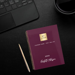 Firmenlogo burgundy elegant 2026 planer