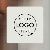 Firmenlogo | Business Custom Gray Square Fensteraufkleber