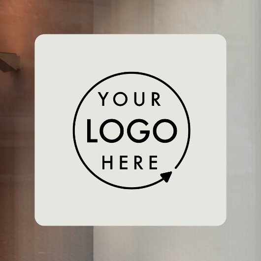 Firmenlogo | Business Custom Gray Square Fensteraufkleber