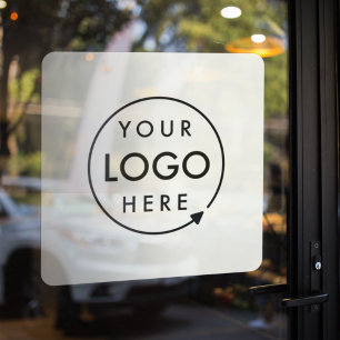 Firmenlogo Business Custom Gray Square Fensteraufkleber