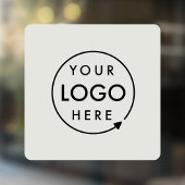 Firmenlogo | Business Custom Gray Square Fensteraufkleber