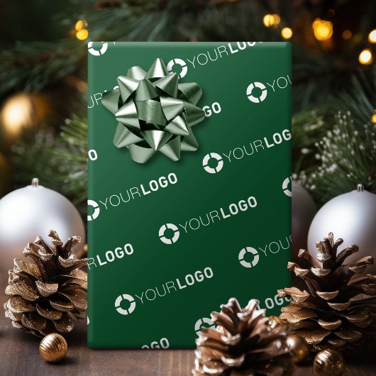 Firmenlogo Business-Geschenk Jäger grün Geschenkpapier