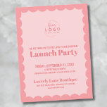 Firmenlogo Business Grand Opening Postkarte<br><div class="desc">Eine unterhaltsame, aber einfache Einladung für ein Business Grand Opening oder ein Brand- oder Product Launch Party Event. Fügen Sie Ihr eigenes Logo hinzu, um es mit Ihrem Branding zu versehen, und Sie können alle Elementfarben entsprechend Ihren Markenfarben ändern. Sie können sogar die Jakobsfarben ändern. Eine schlichte Klatsche für eine...</div>