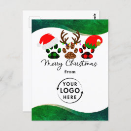 Firmenlogo Business Holiday Weihnachtspostkarte Postkarte
