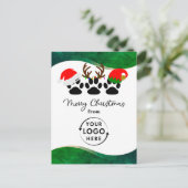 Firmenlogo Business Holiday Weihnachtspostkarte Postkarte (Stehend Vorderseite)
