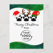 Firmenlogo Business Holiday Weihnachtspostkarte Postkarte (Vorderseite)